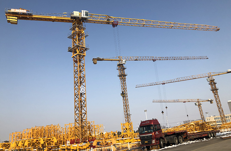 XCMG Official 10 Ton Self Erecting Tower Crane XGT6515-10 Flat Top Tower Crane Price